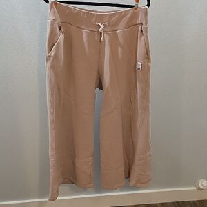 Adidas Casual Wide-Leg Pants in Beige